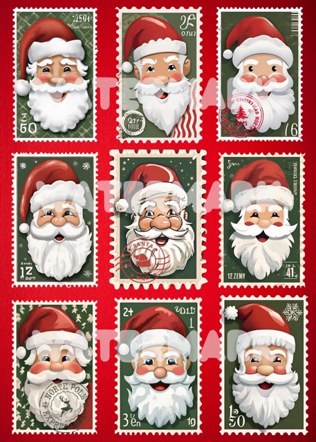 Santa Stamp Collection