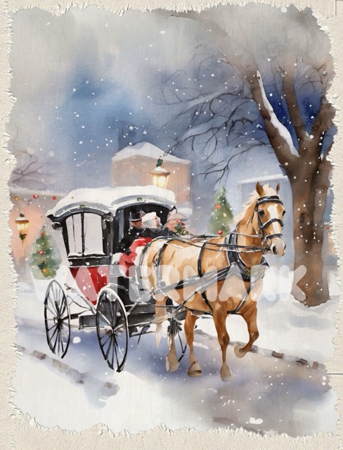 Christmas Horse & Buggy