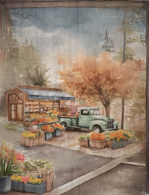 Fall Flower Market Truck